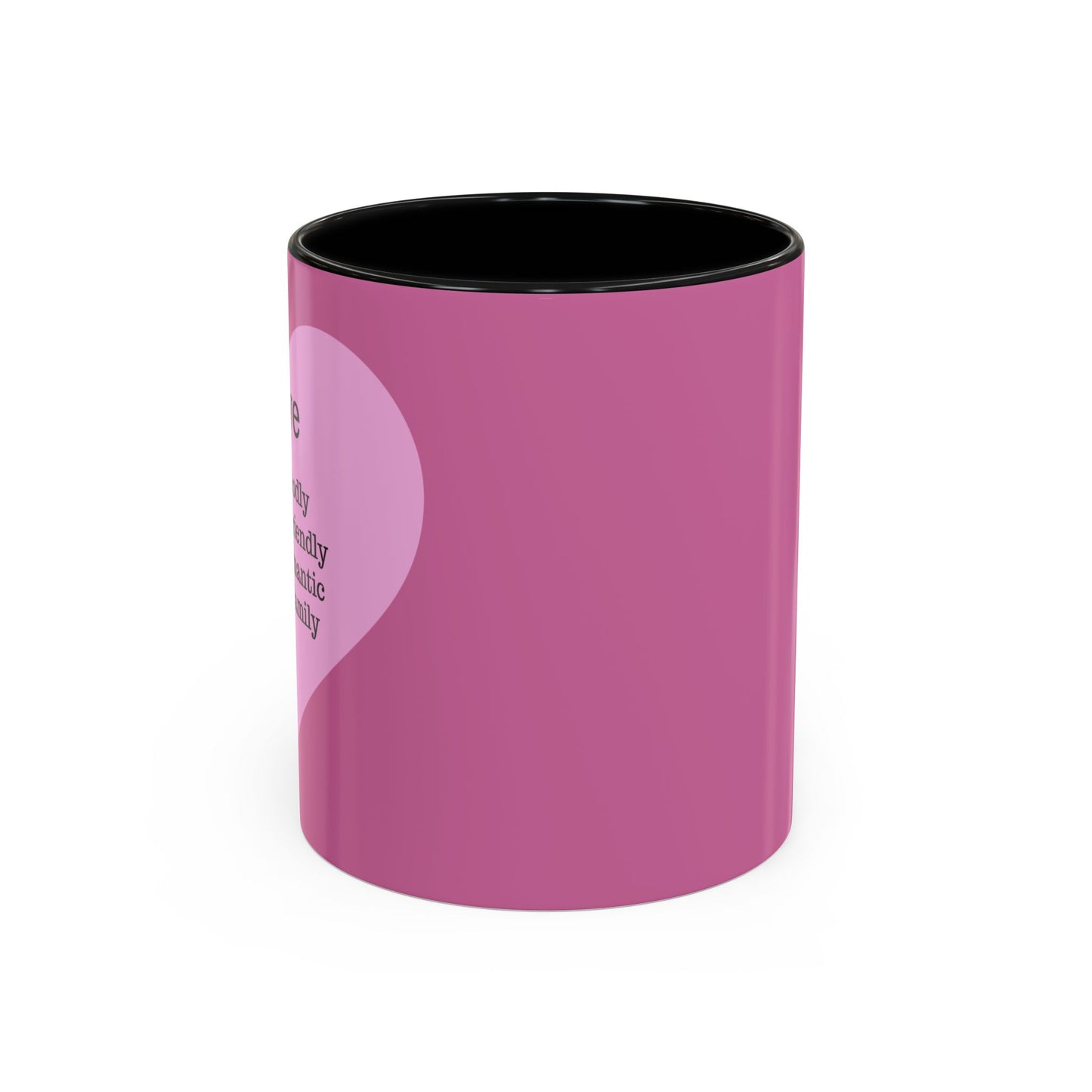 Charming Heart Accent Coffee Mug (Light pink)