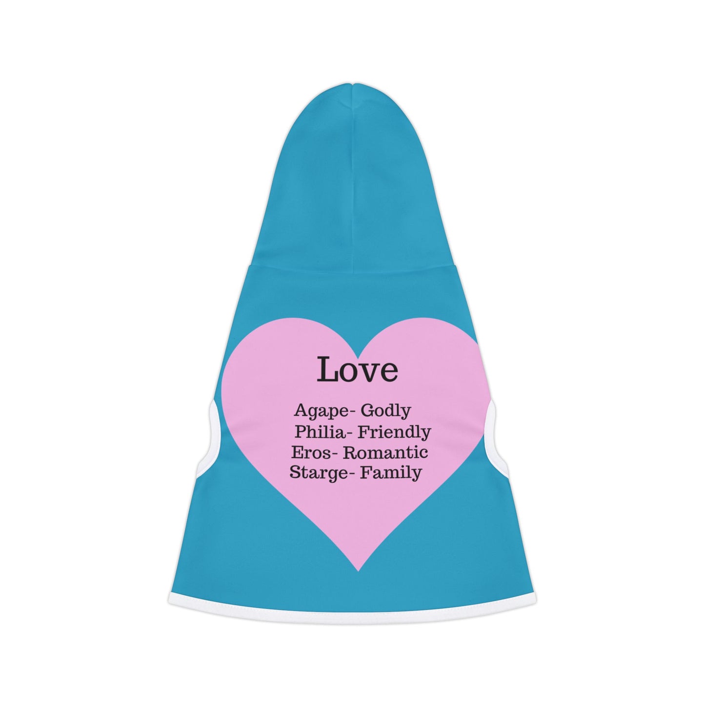 Charming Heart Pet Hoodie (Turquoise)