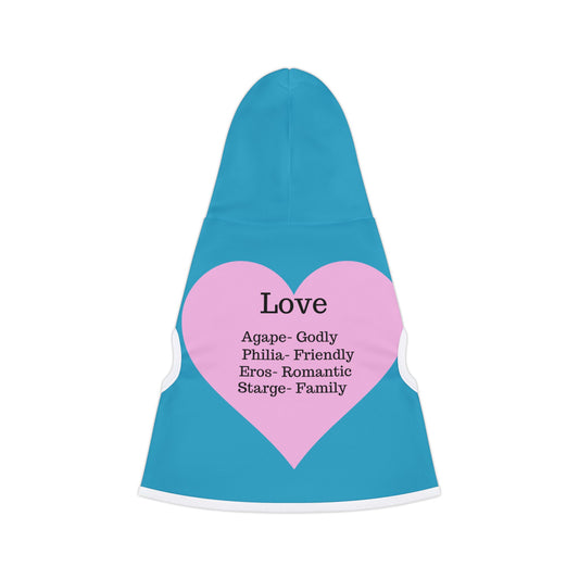 Charming Heart Pet Hoodie (Turquoise)