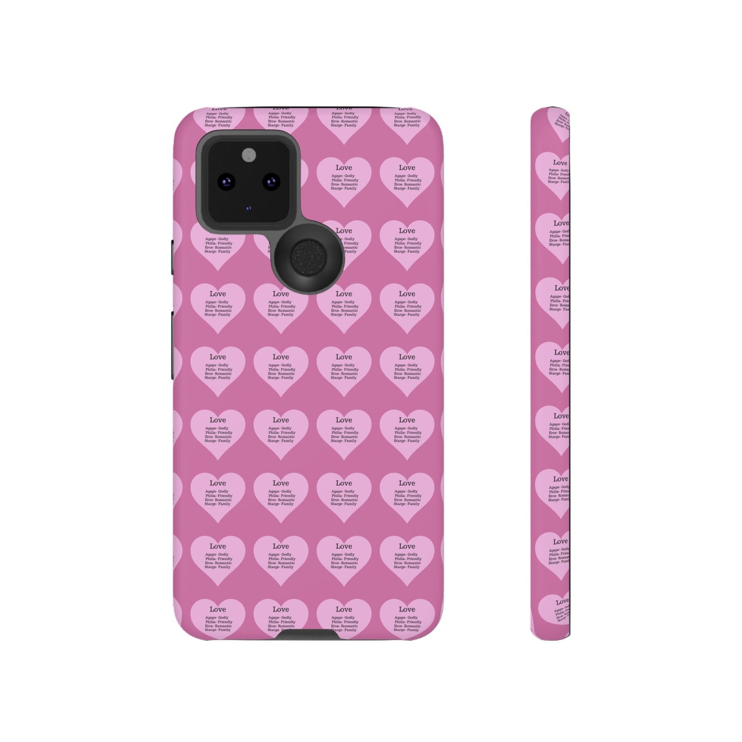 Hearts-A-Flutter Phone Case (iPhone, Google Pixel)(Light pink)