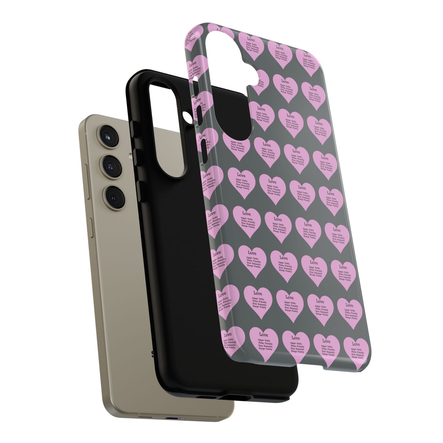 Hearts-A-Flutter Phone Case (Samsung)(Dark grey)