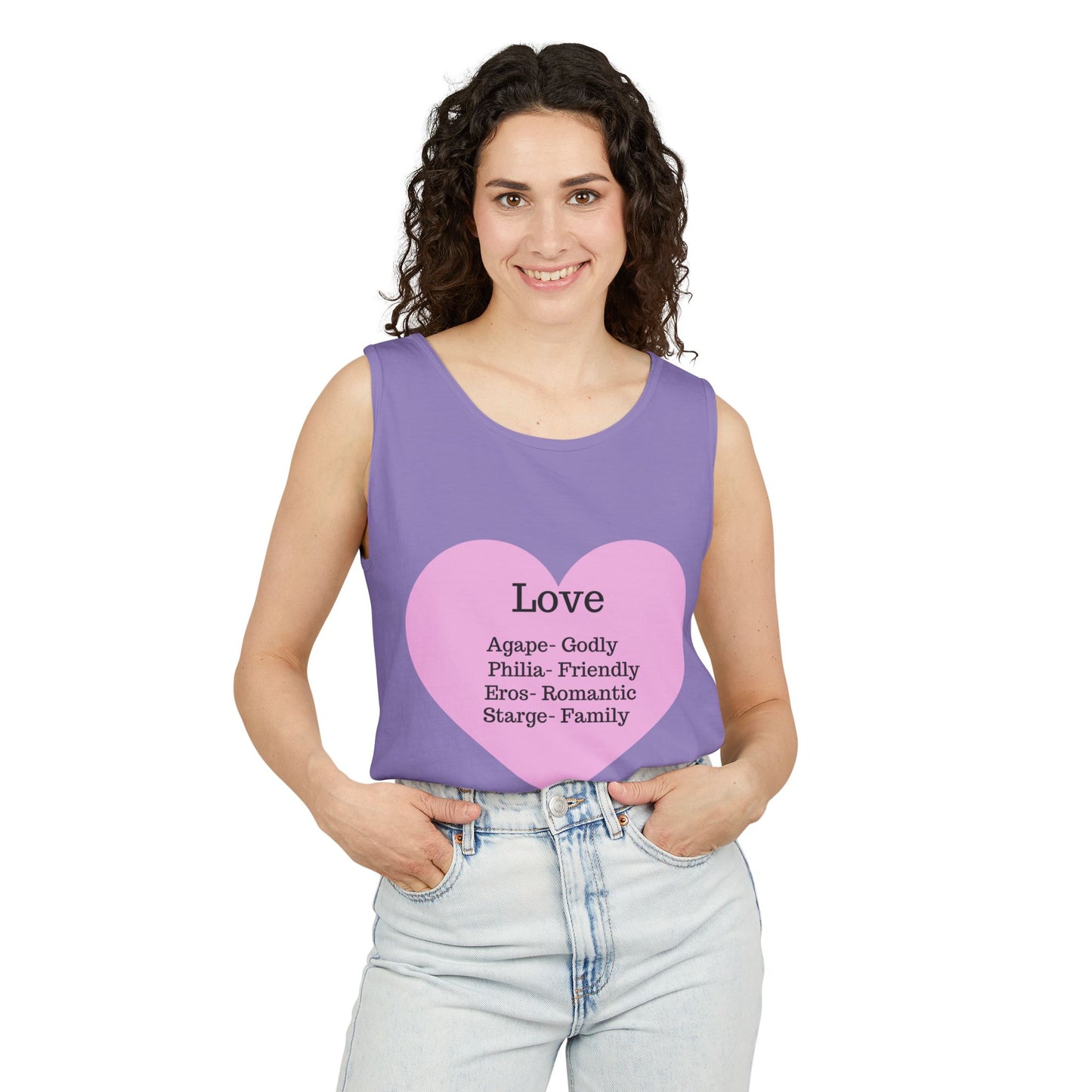 Unisex "Love" Definitions Garment-Dyed Tank Top