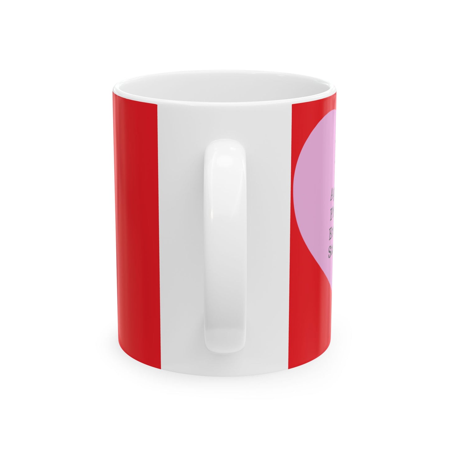 Charming Heart Ceramic Coffee Mug (Red)