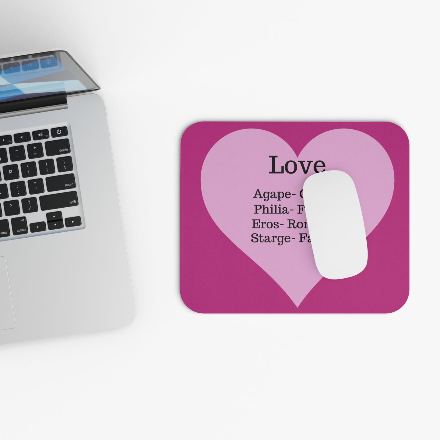 The Four Loves Mouse Pad (Pink)