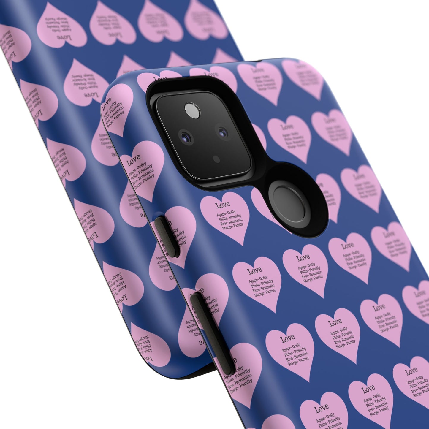 Hearts-A-Flutter Phone Case (iPhone, Google Pixel)(Dark blue)