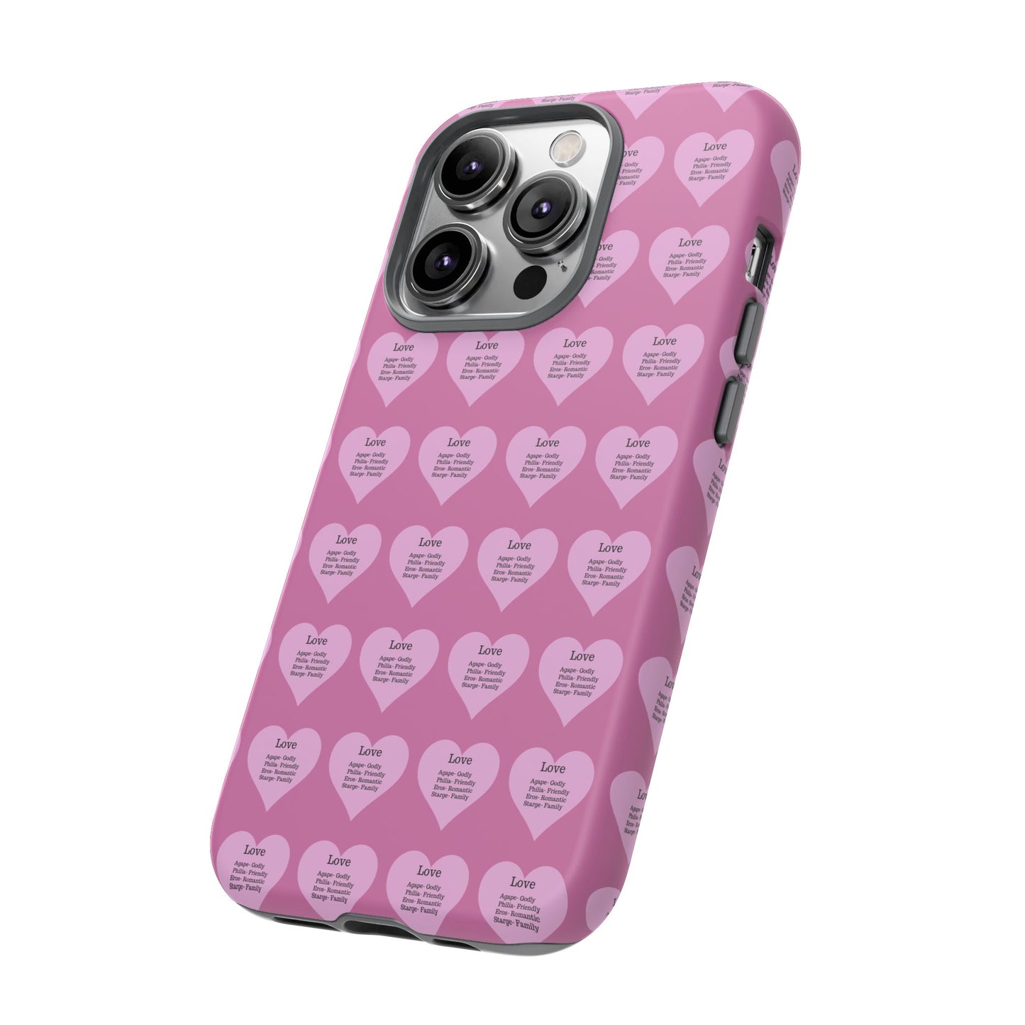 Hearts-A-Flutter Phone Case (iPhone, Google Pixel)(Light pink)