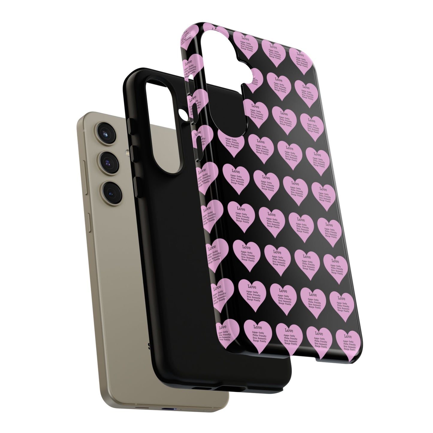 Hearts-A-Flutter Phone Case (Samsung)(Black)