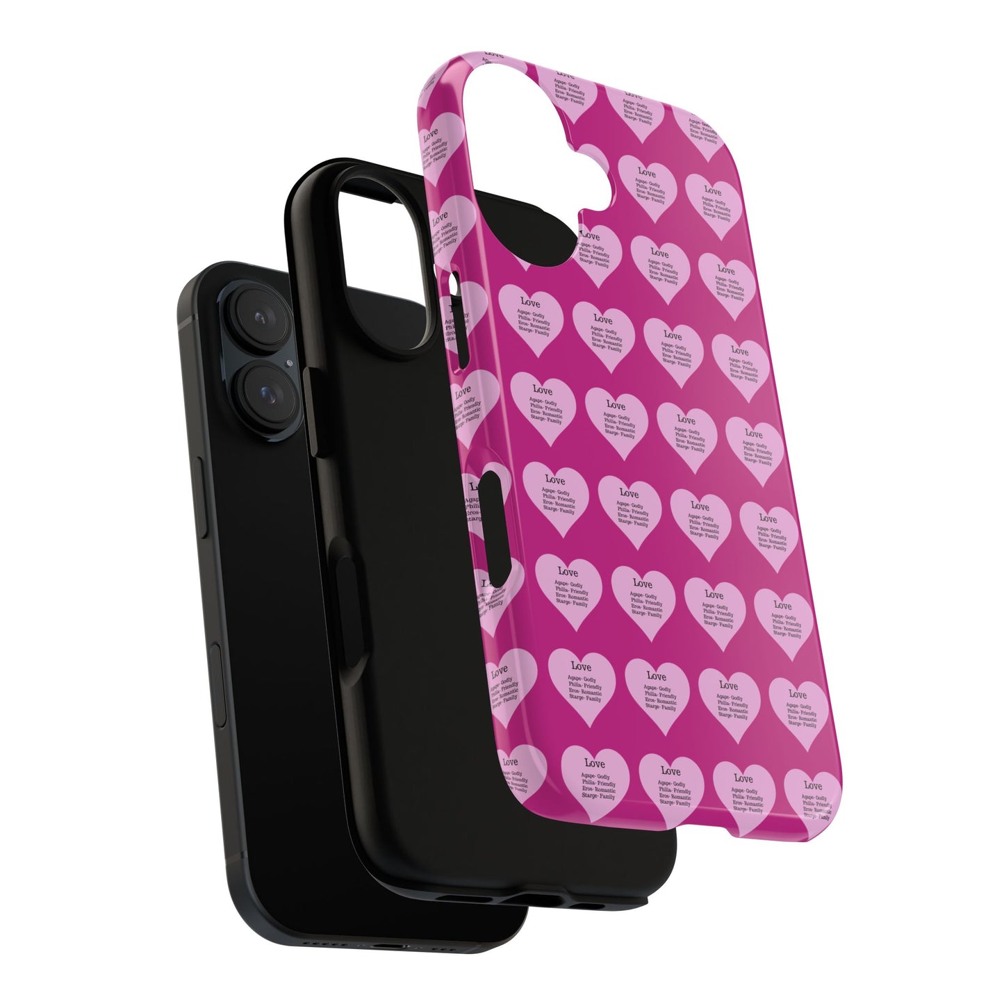 Hearts-A-Flutter Phone Case (iPhone, Google Pixel)(Pink)