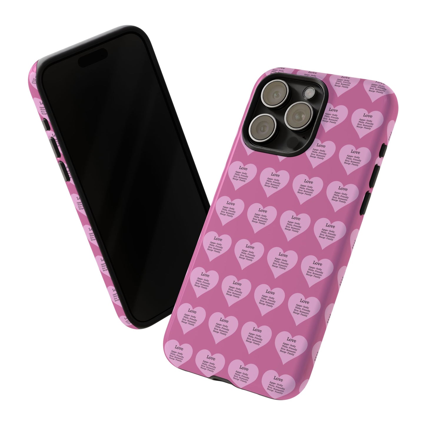 Hearts-A-Flutter Phone Case (iPhone, Google Pixel)(Light pink)