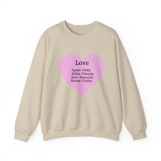 Types of Love Heart Unisex Sweatshirt