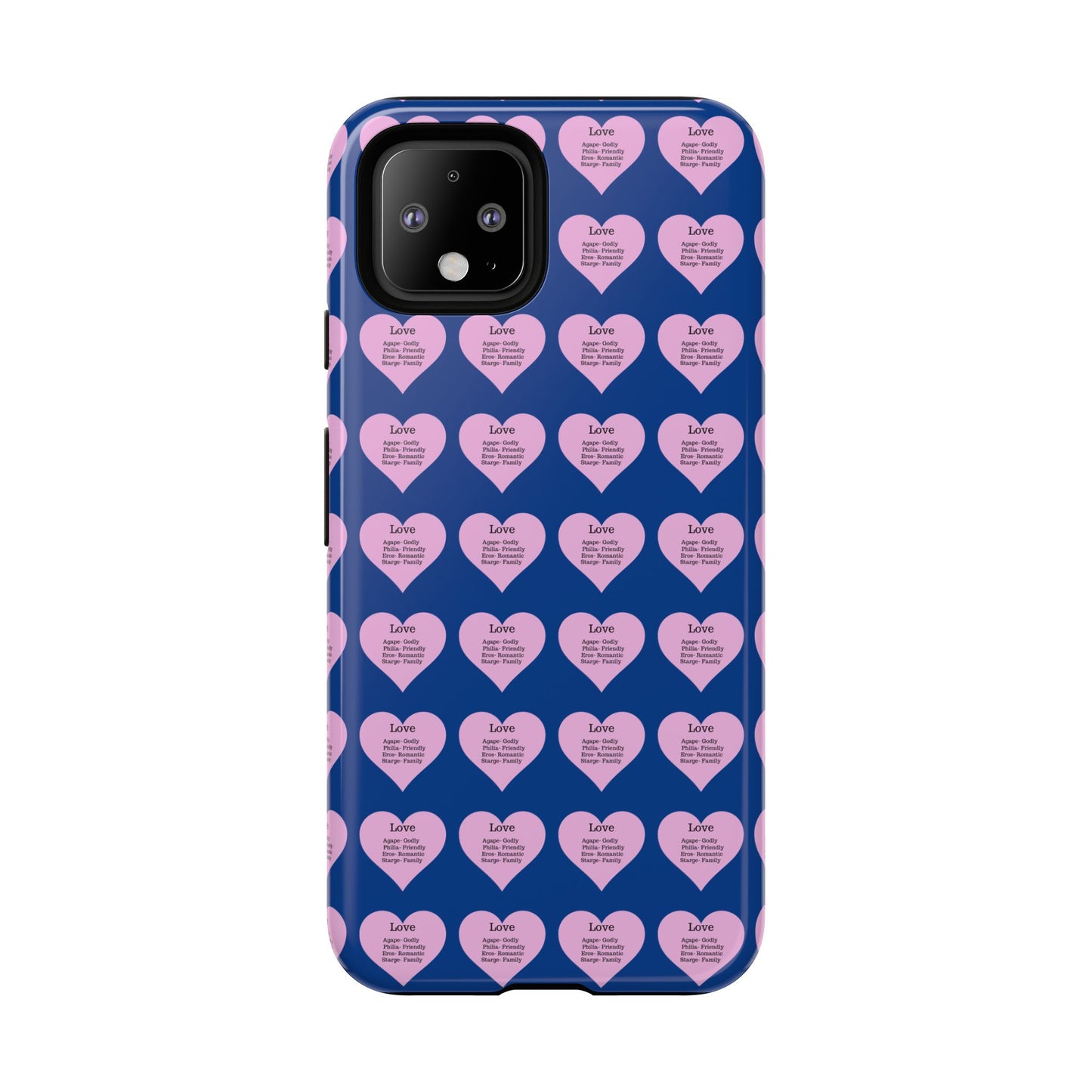 Hearts-A-Flutter Phone Case (iPhone, Google Pixel)(Dark blue)