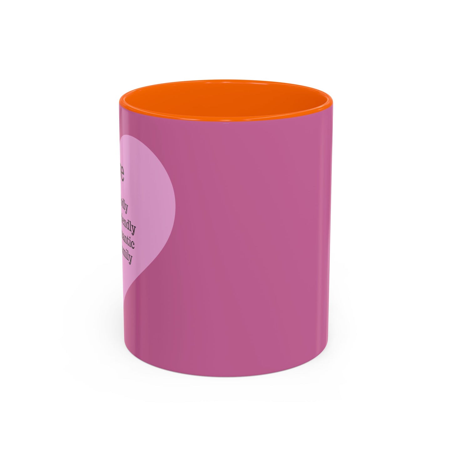 Charming Heart Accent Coffee Mug (Light pink)