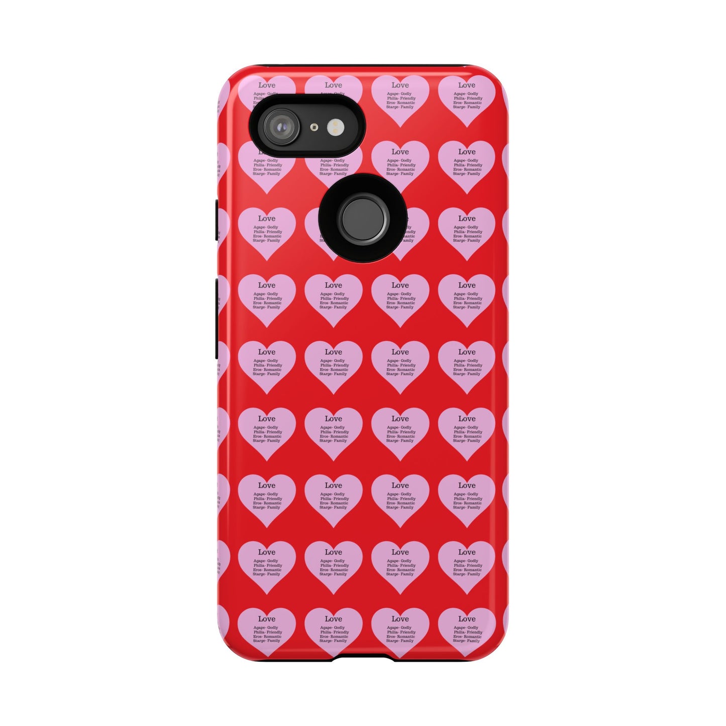 Hearts-A-Flutter Phone Case (iPhone, Google Pixel)(Red)