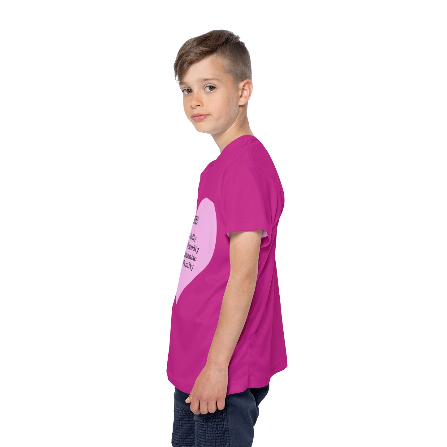 Types of Love Heart Kids Performance Jersey (Pink)