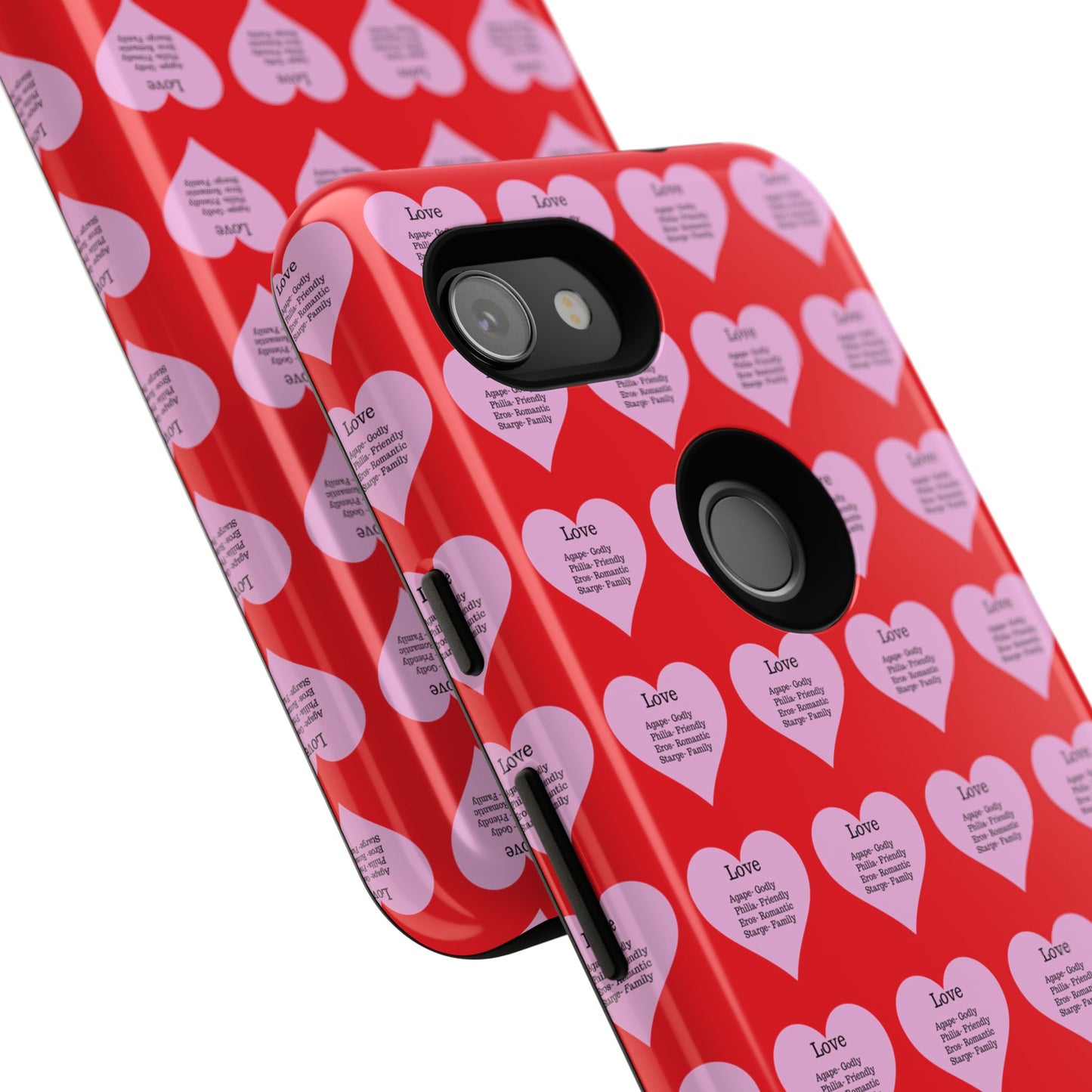 Hearts-A-Flutter Phone Case (iPhone, Google Pixel)(Red)