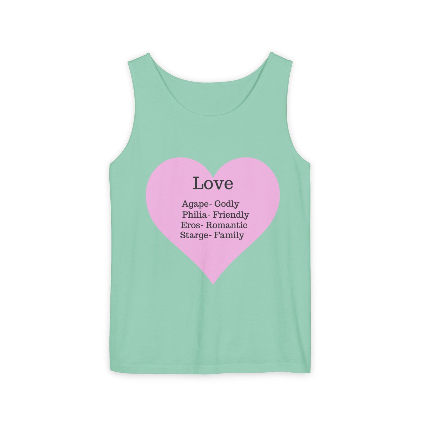 Unisex "Love" Definitions Garment-Dyed Tank Top