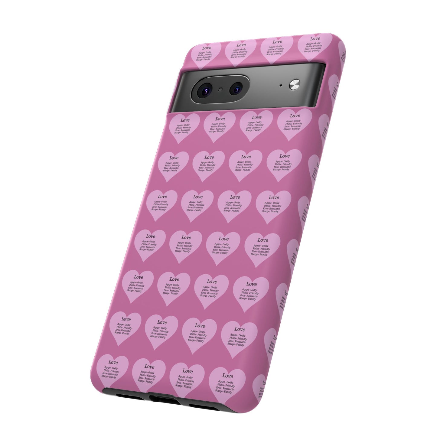 Hearts-A-Flutter Phone Case (iPhone, Google Pixel)(Light pink)