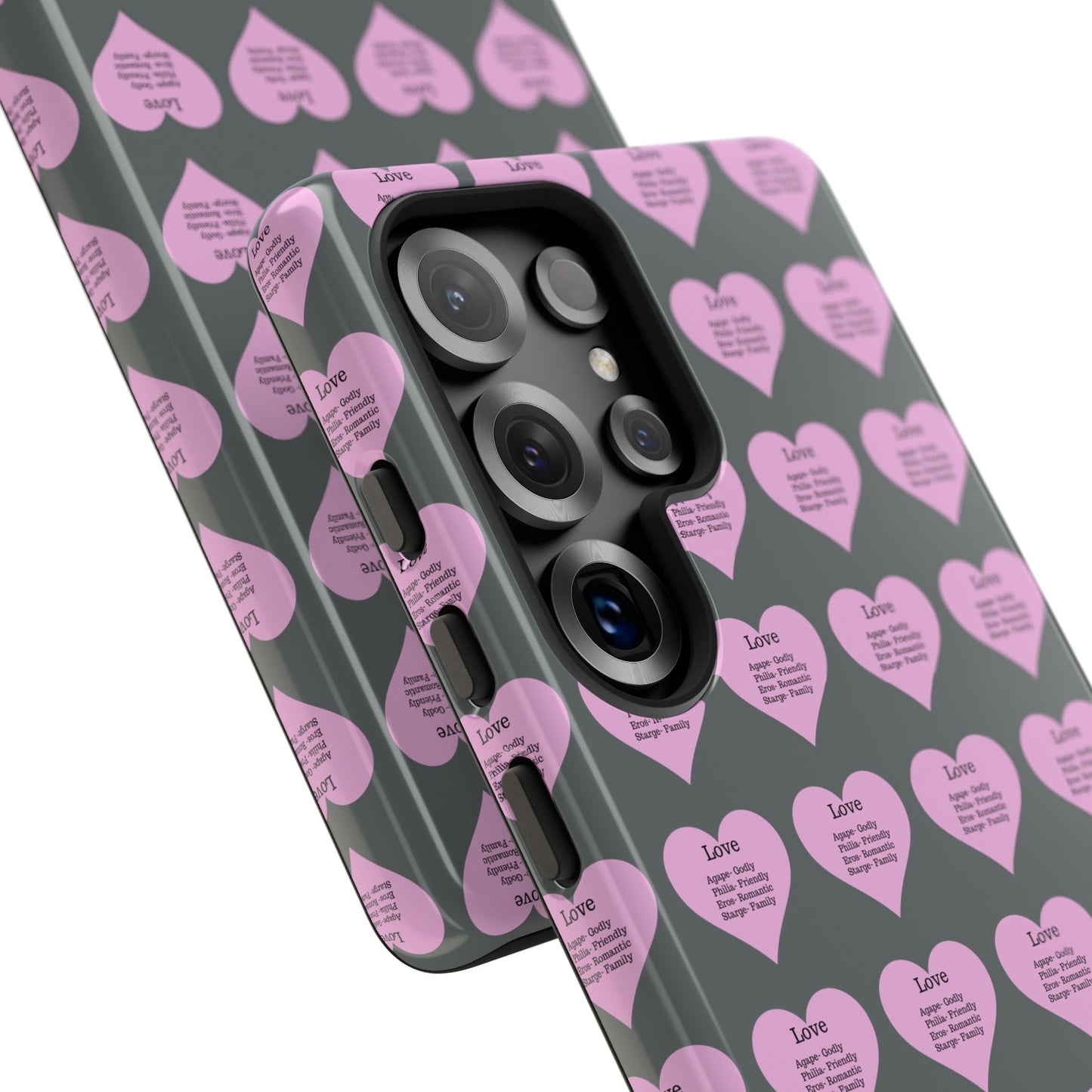 Hearts-A-Flutter Phone Case (Samsung)(Dark grey)