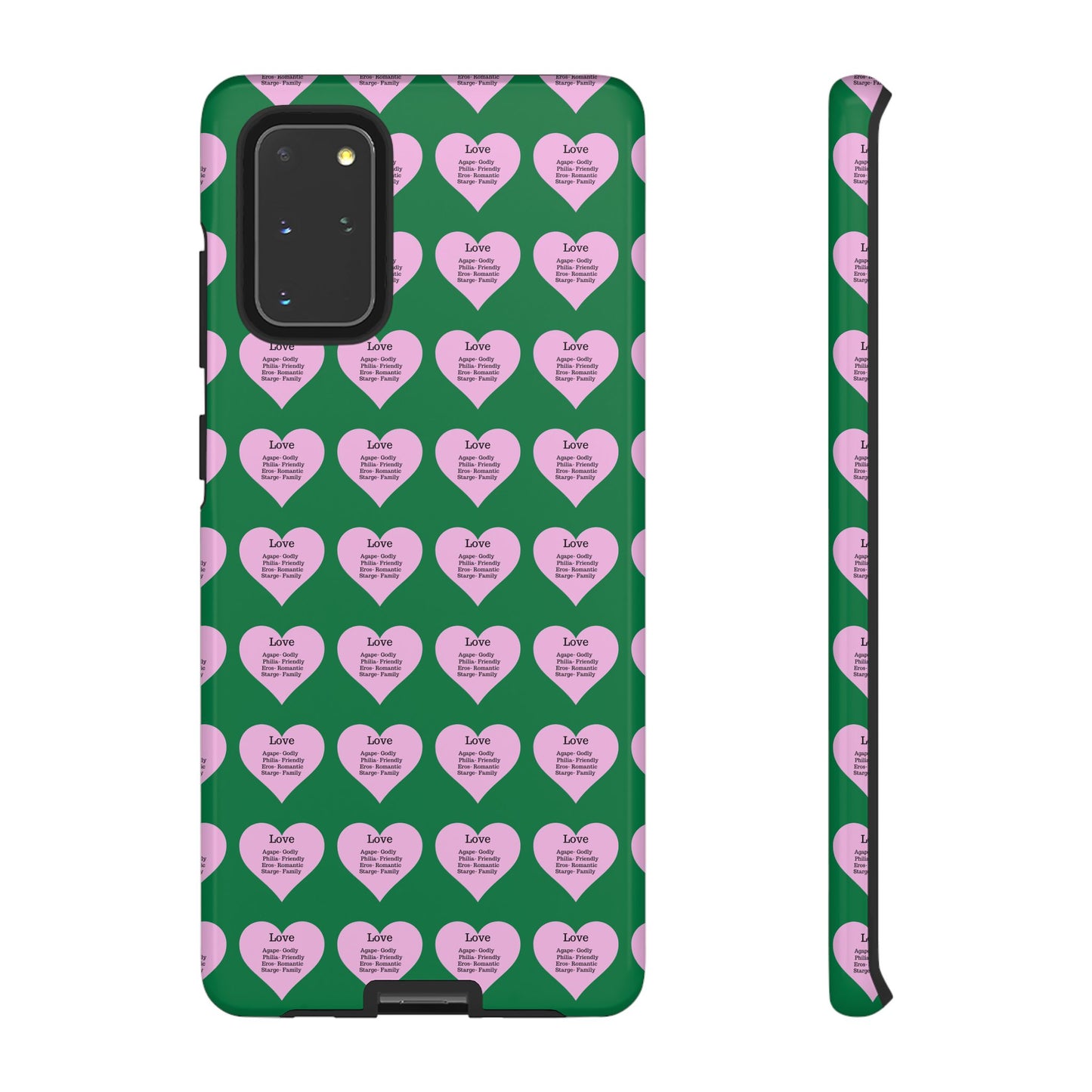 Hearts-A-Flutter Phone Case (Samsung)(Dark green)