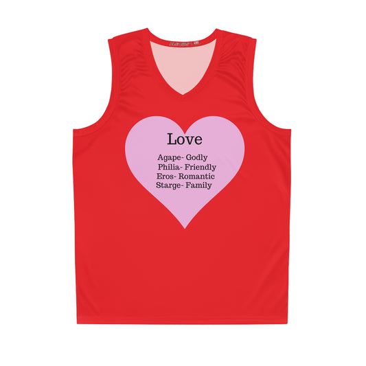 Love Heart Basketball Jersey (Red)