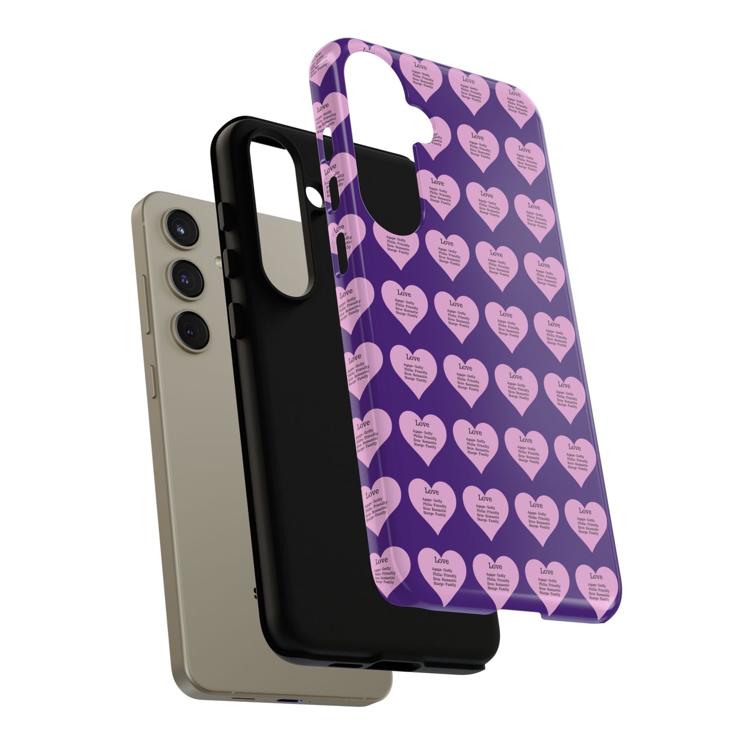 Hearts-A-Flutter Phone Case (Samsung)(Purple)