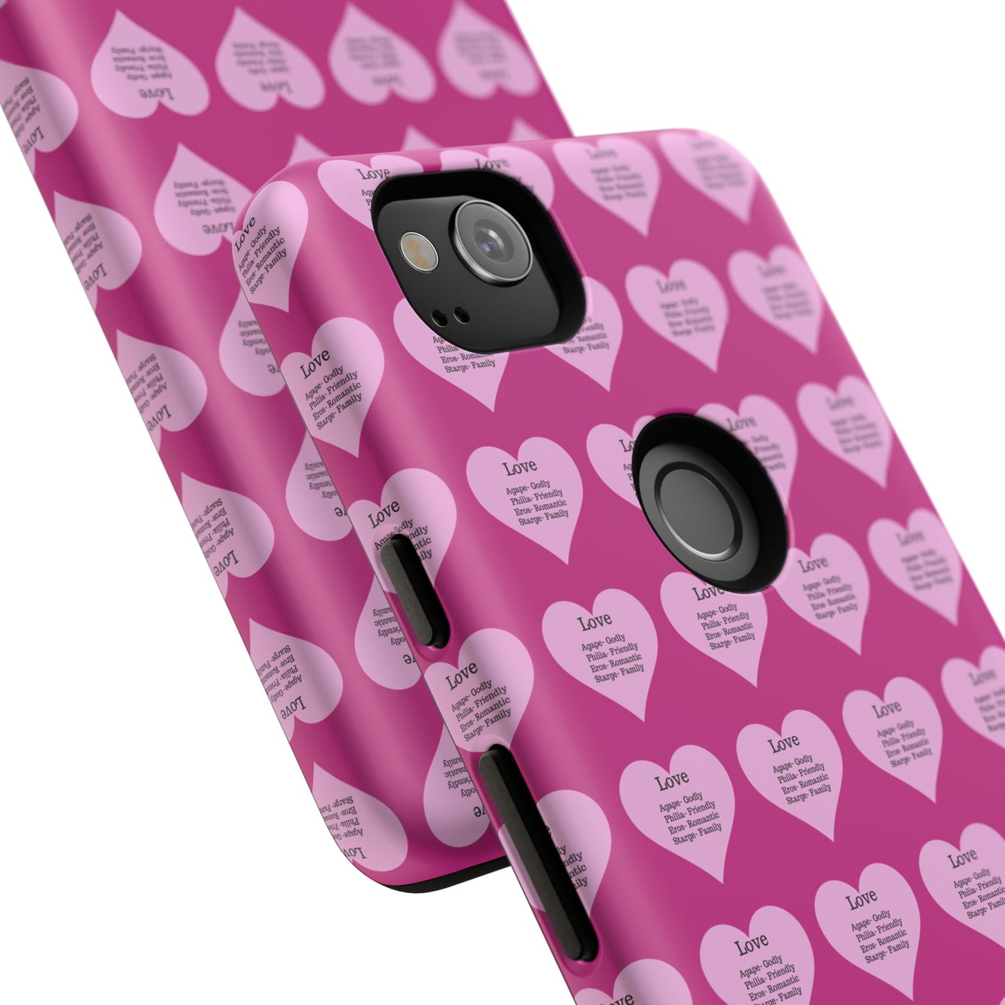 Hearts-A-Flutter Phone Case (iPhone, Google Pixel)(Pink)