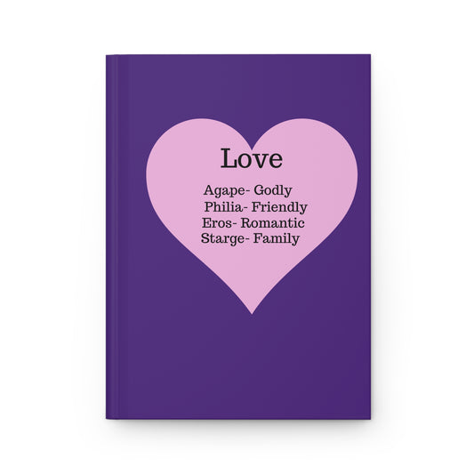 Charming Heart Hardcover Journal - Lined Pages (Purple)
