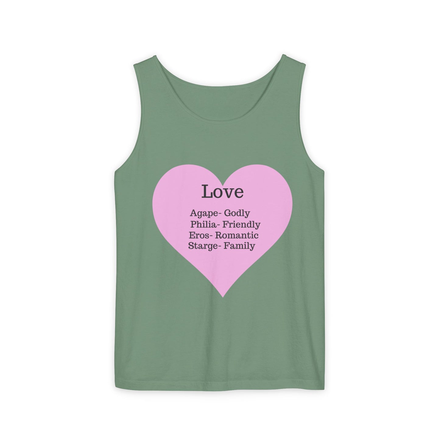 Unisex "Love" Definitions Garment-Dyed Tank Top