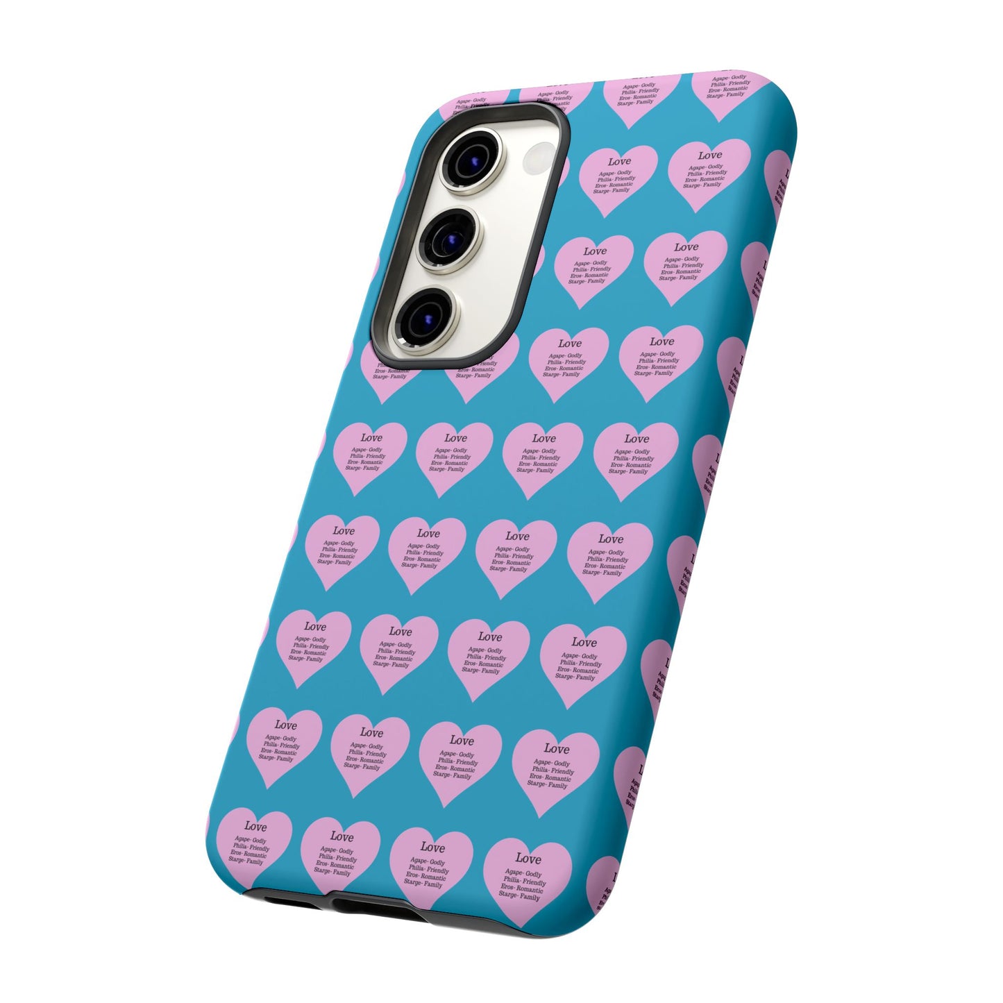 Hearts-A-Flutter Phone Case (Samsung)(Turquoise)