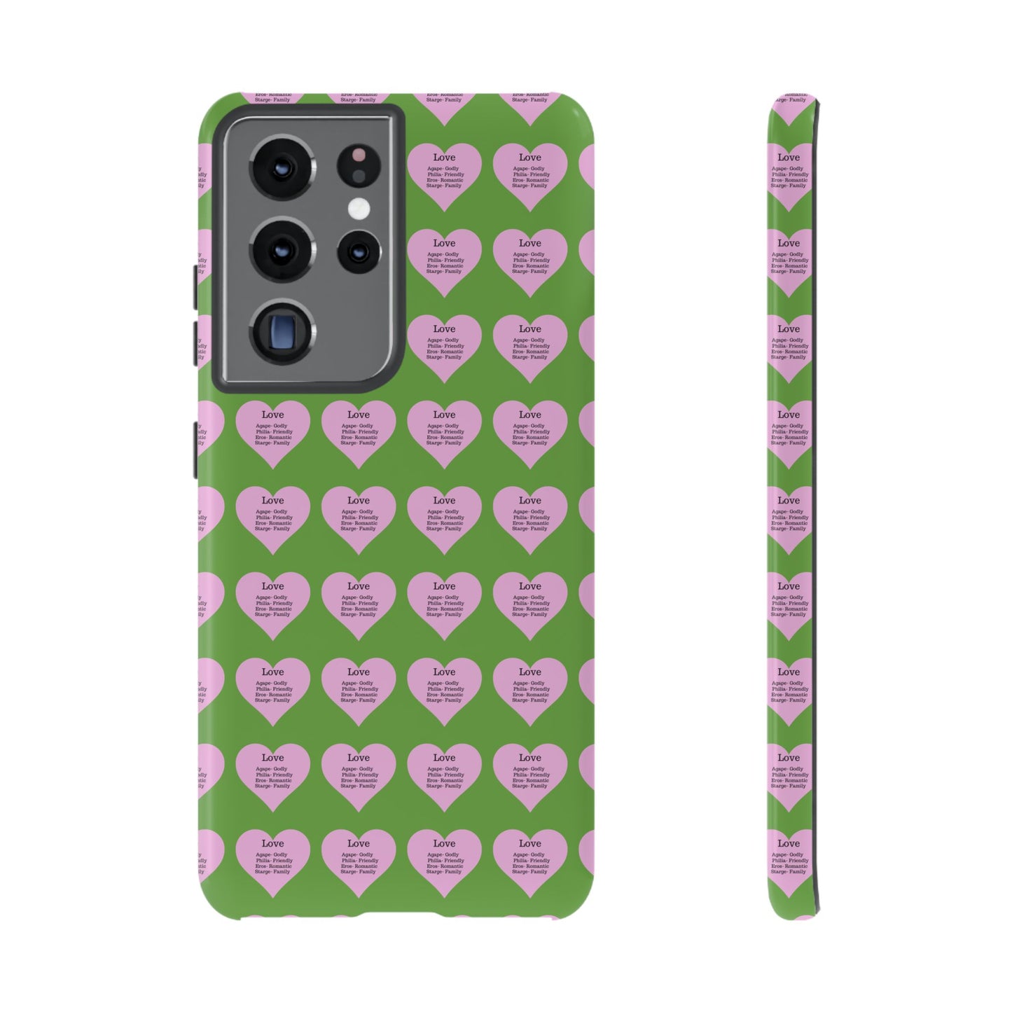Hearts-A-Flutter Phone Case (Samsung)(Green)