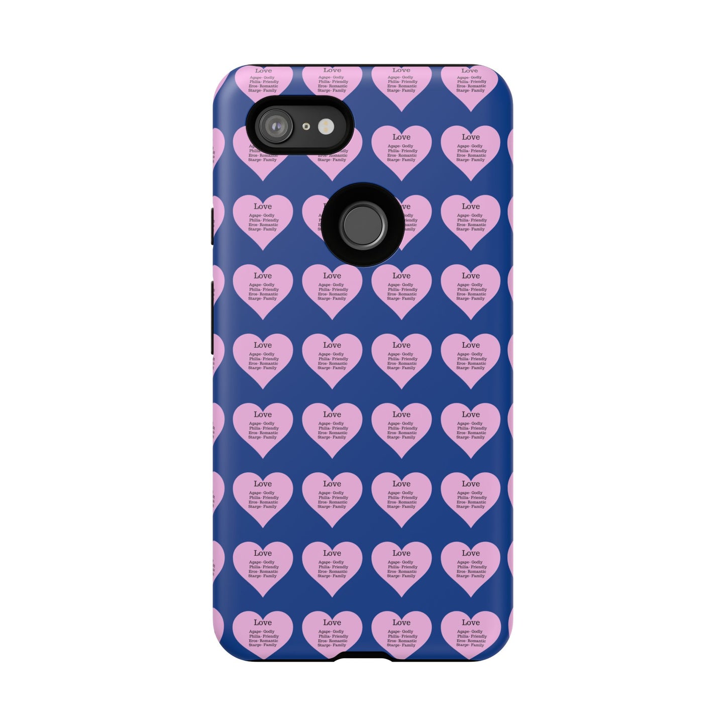 Hearts-A-Flutter Phone Case (iPhone, Google Pixel)(Dark blue)