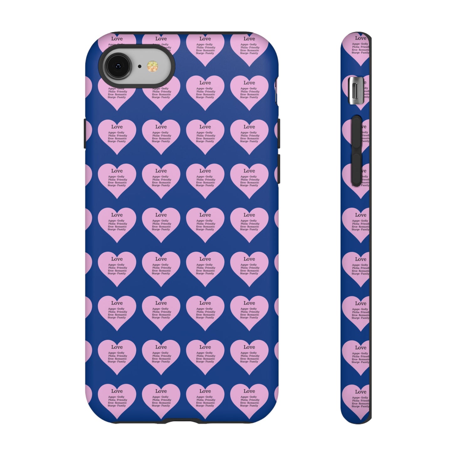 Hearts-A-Flutter Phone Case (iPhone, Google Pixel)(Dark blue)