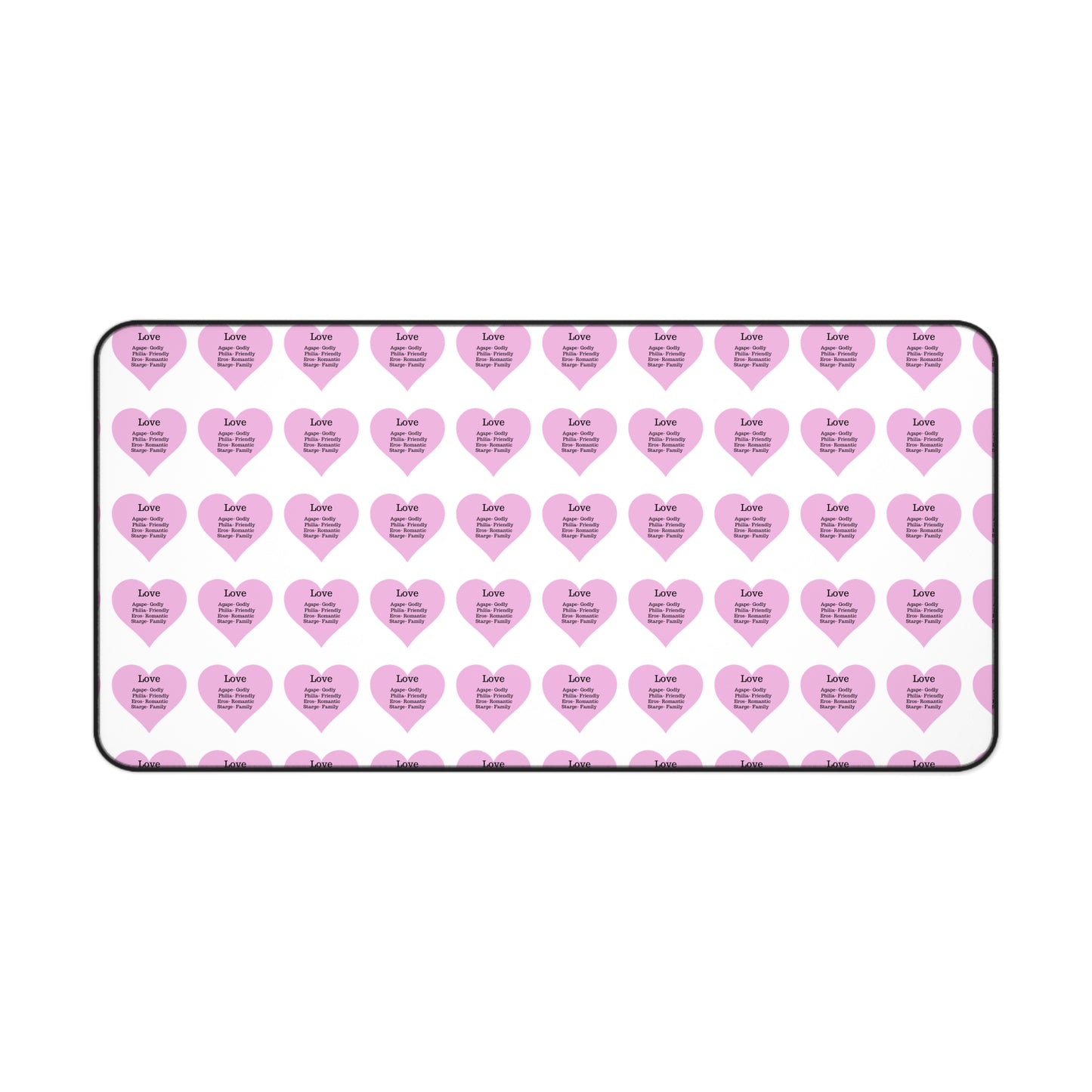 Love Hearts Desk Mat (White)