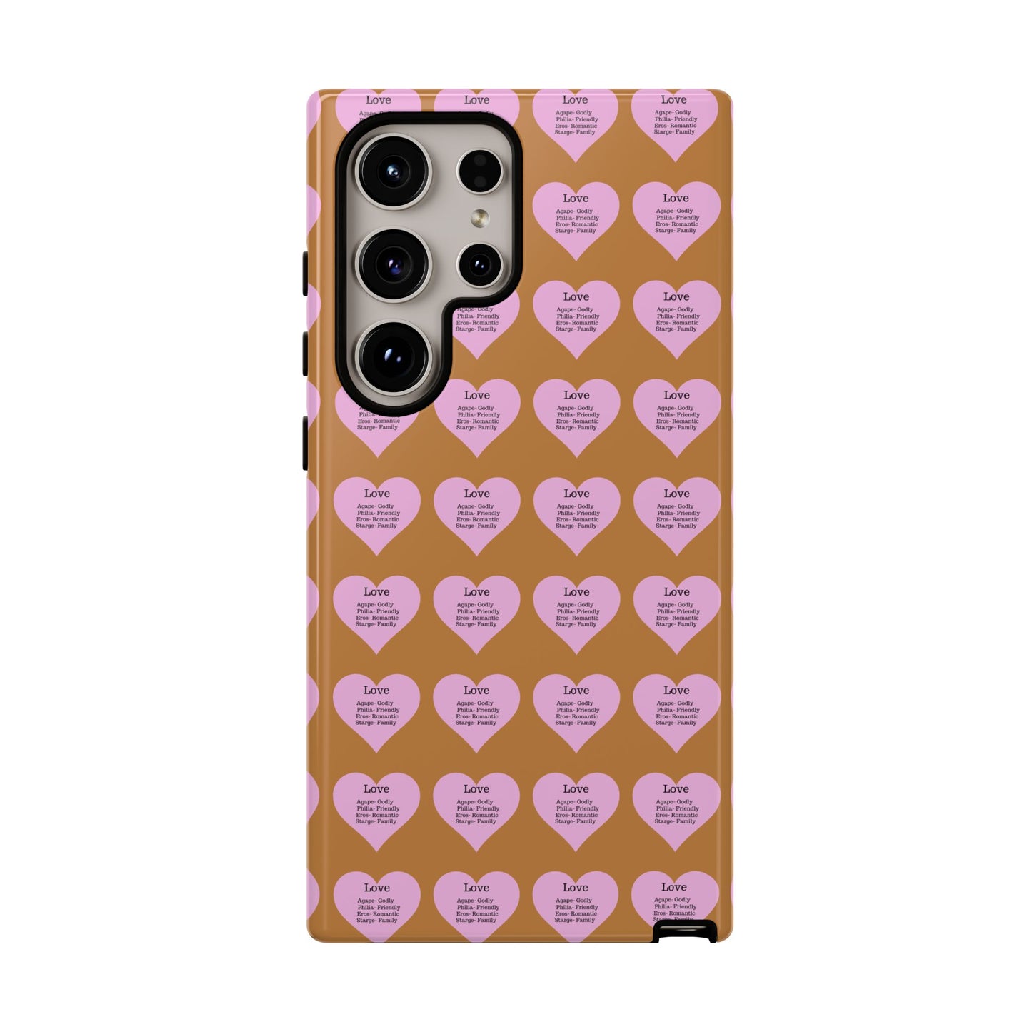 Hearts-A-Flutter Phone Case (Samsung)(Light brown)