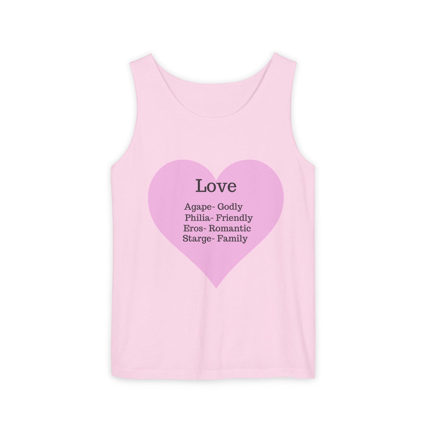 Unisex "Love" Definitions Garment-Dyed Tank Top
