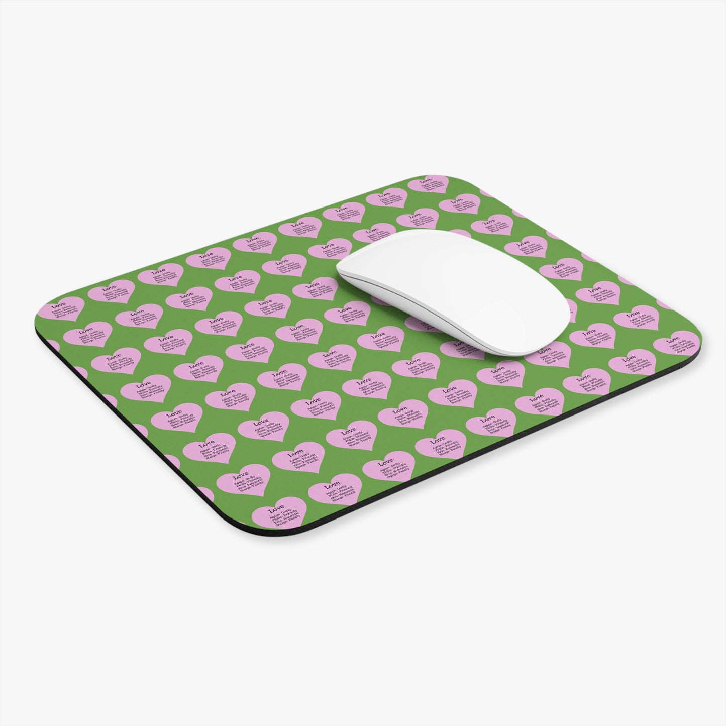The Four Loves Mouse Pad Pattern Look (Green)