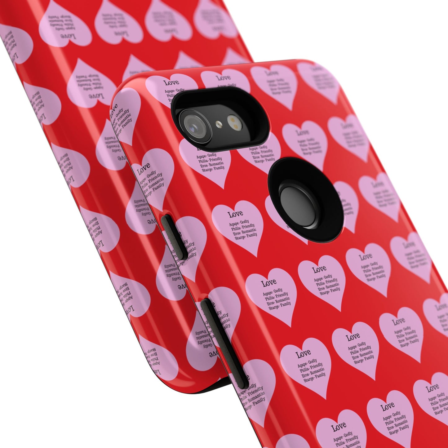 Hearts-A-Flutter Phone Case (iPhone, Google Pixel)(Red)