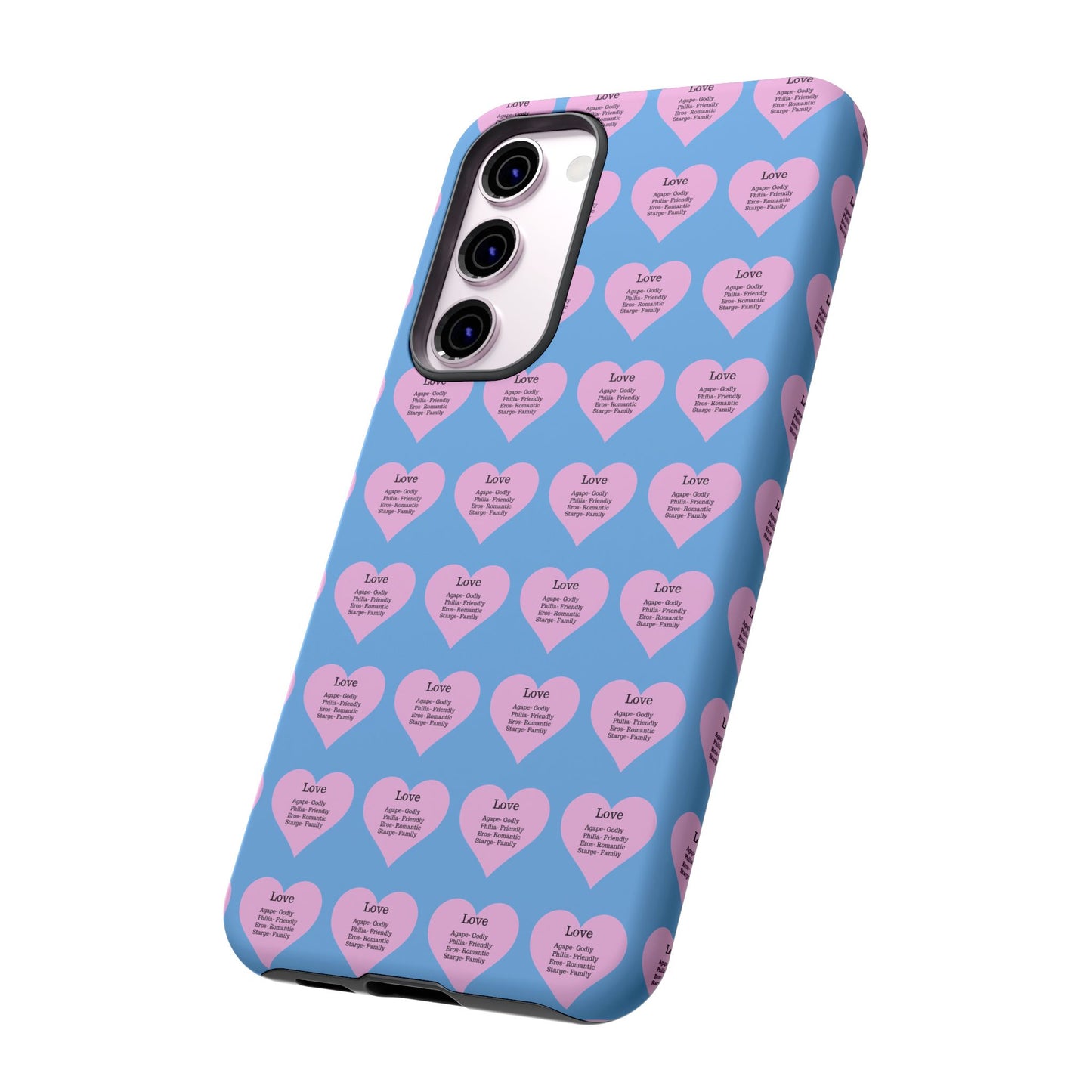 Hearts-A-Flutter Phone Case (Samsung)(Light blue)
