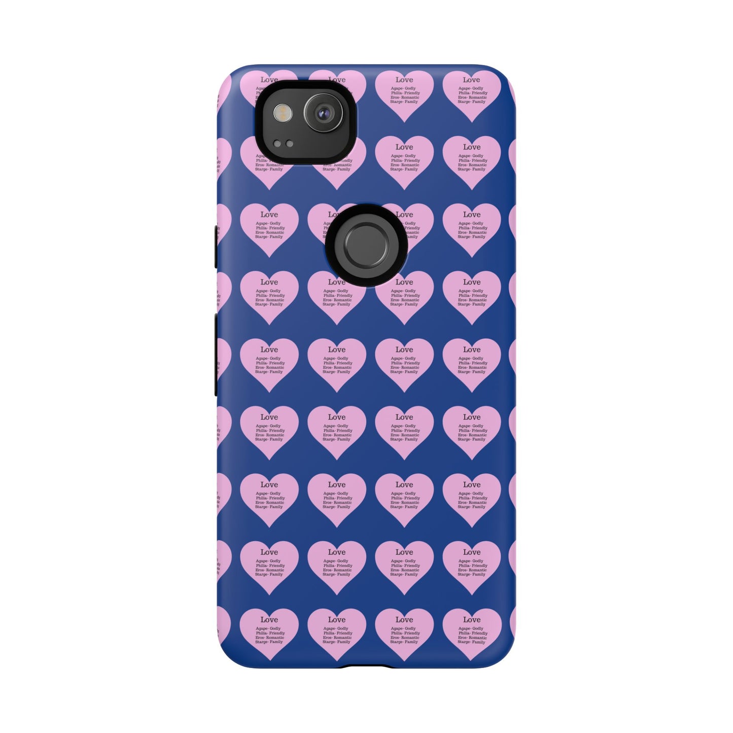Hearts-A-Flutter Phone Case (iPhone, Google Pixel)(Dark blue)