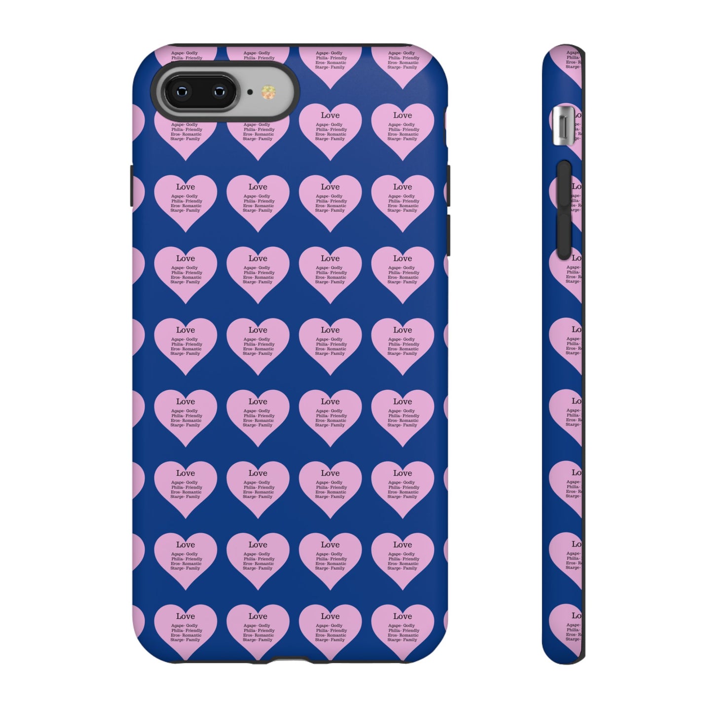 Hearts-A-Flutter Phone Case (iPhone, Google Pixel)(Dark blue)
