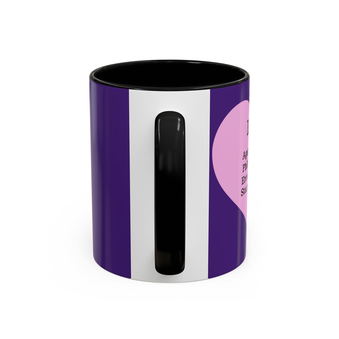 Charming Heart Accent Coffee Mug (Purple)