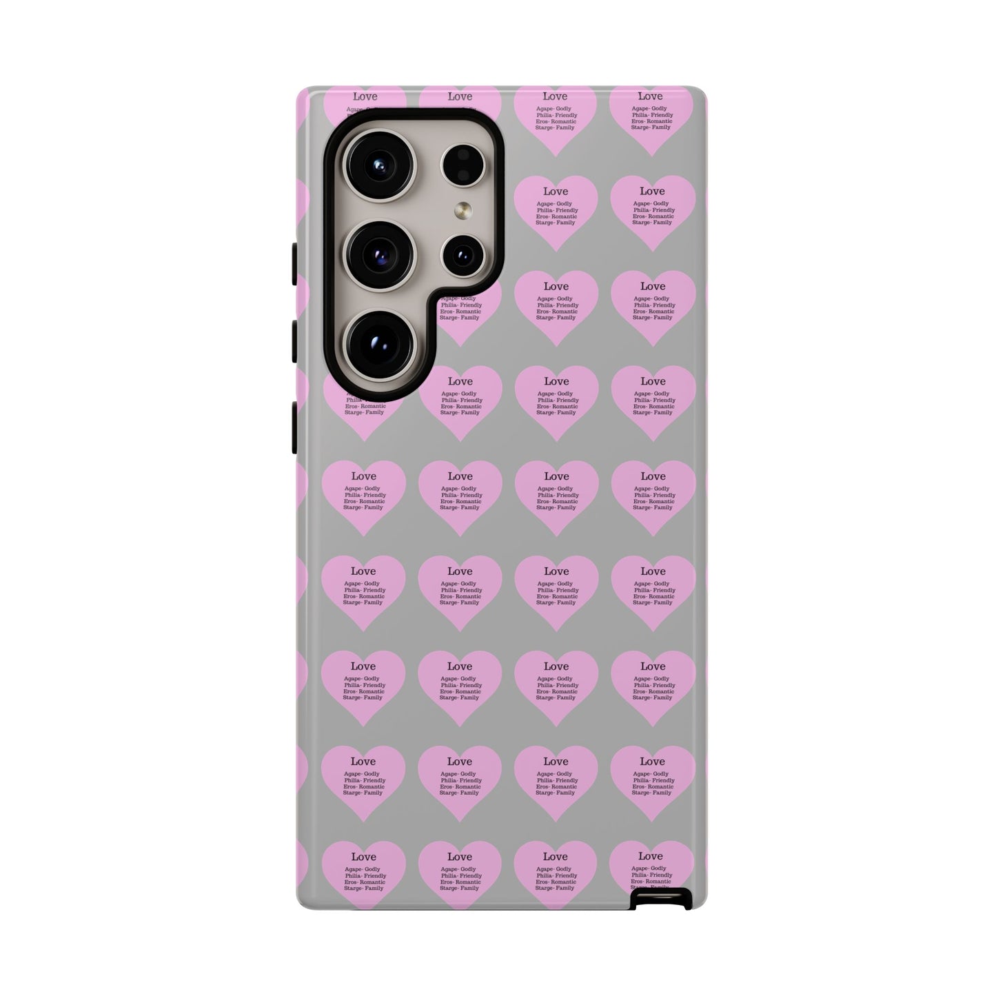 Hearts-A-Flutter Phone Case (Samsung)(Light grey)