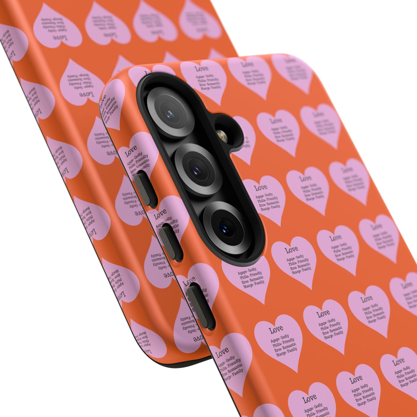 Hearts-A-Flutter Phone Case (Samsung)(Orange)