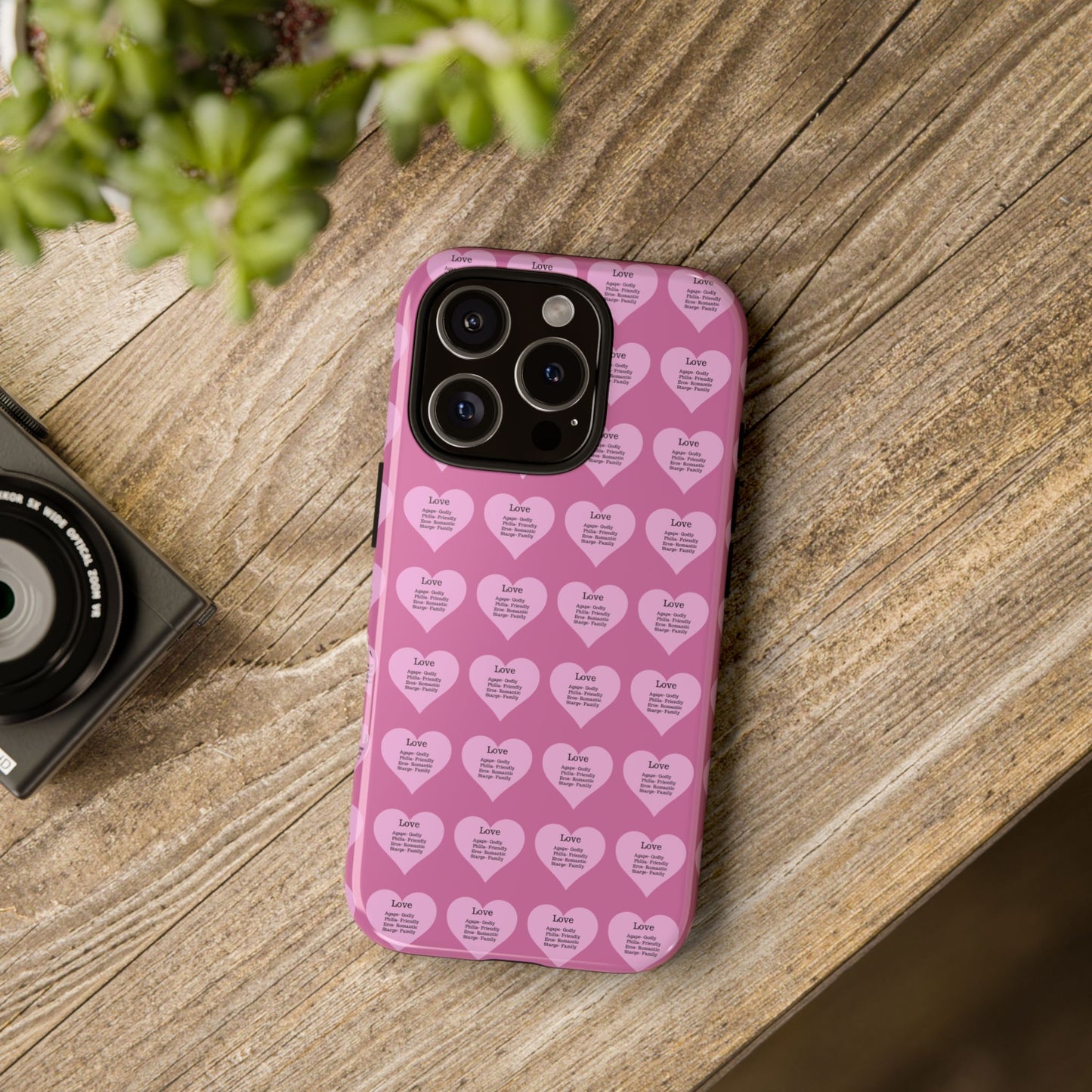 Hearts-A-Flutter Phone Case (iPhone, Google Pixel)(Light pink)