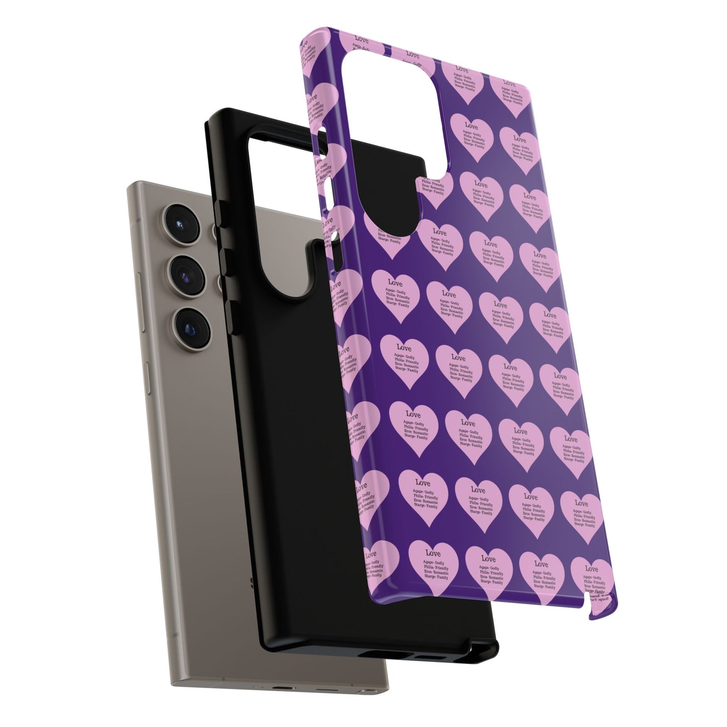 Hearts-A-Flutter Phone Case (Samsung)(Purple)