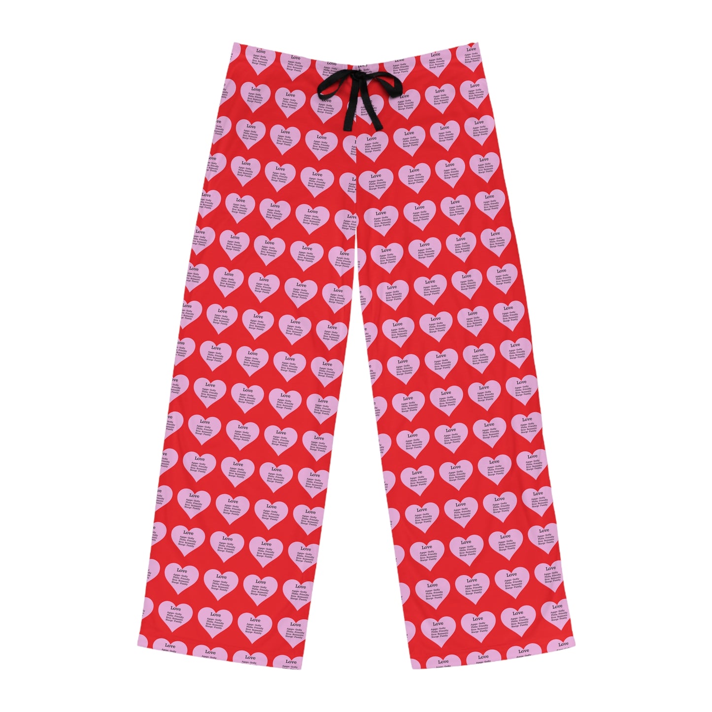 Men's All-Over Print Pajama Pants (Red)