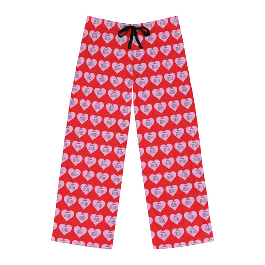 Men's All-Over Print Pajama Pants (Red)