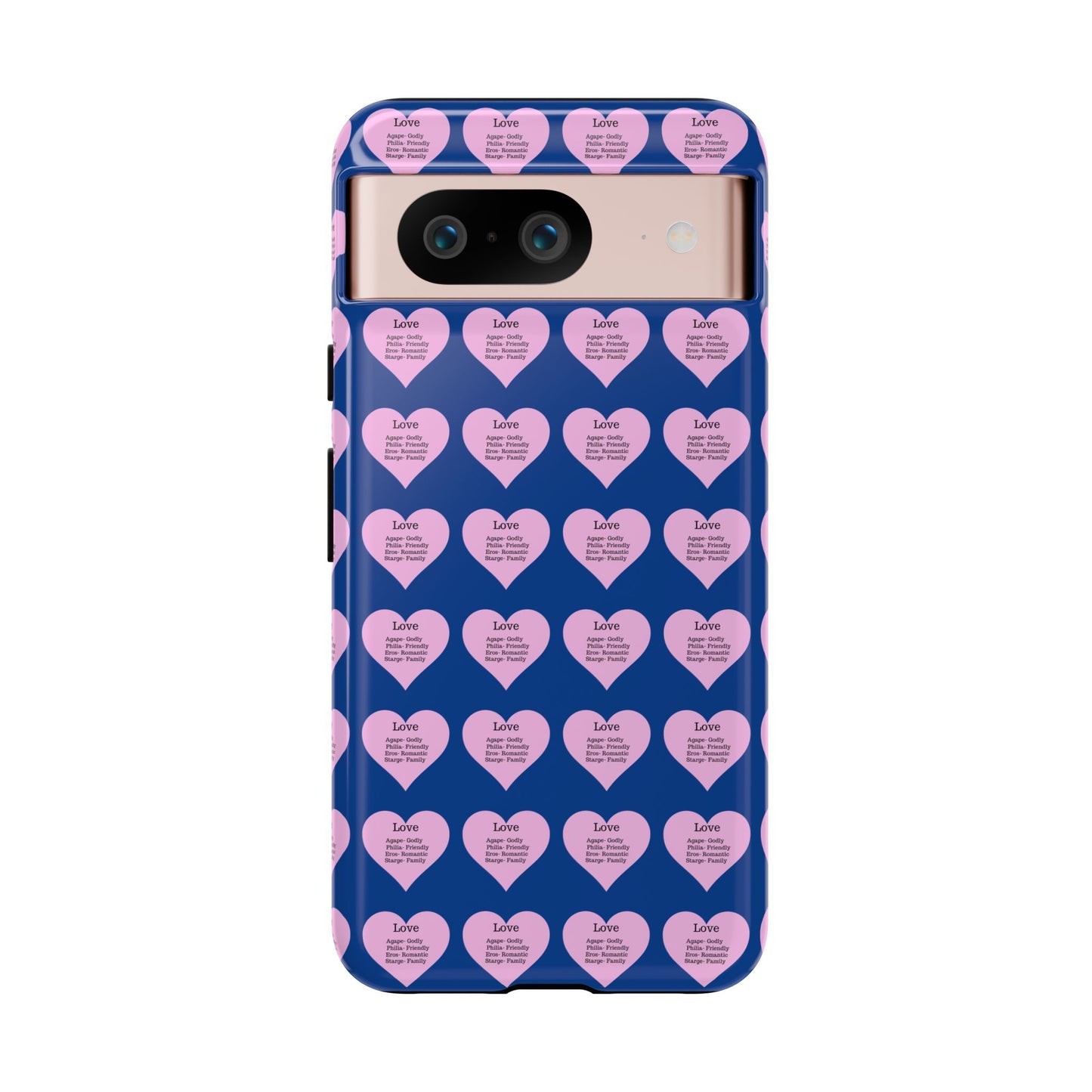 Hearts-A-Flutter Phone Case (iPhone, Google Pixel)(Dark blue)