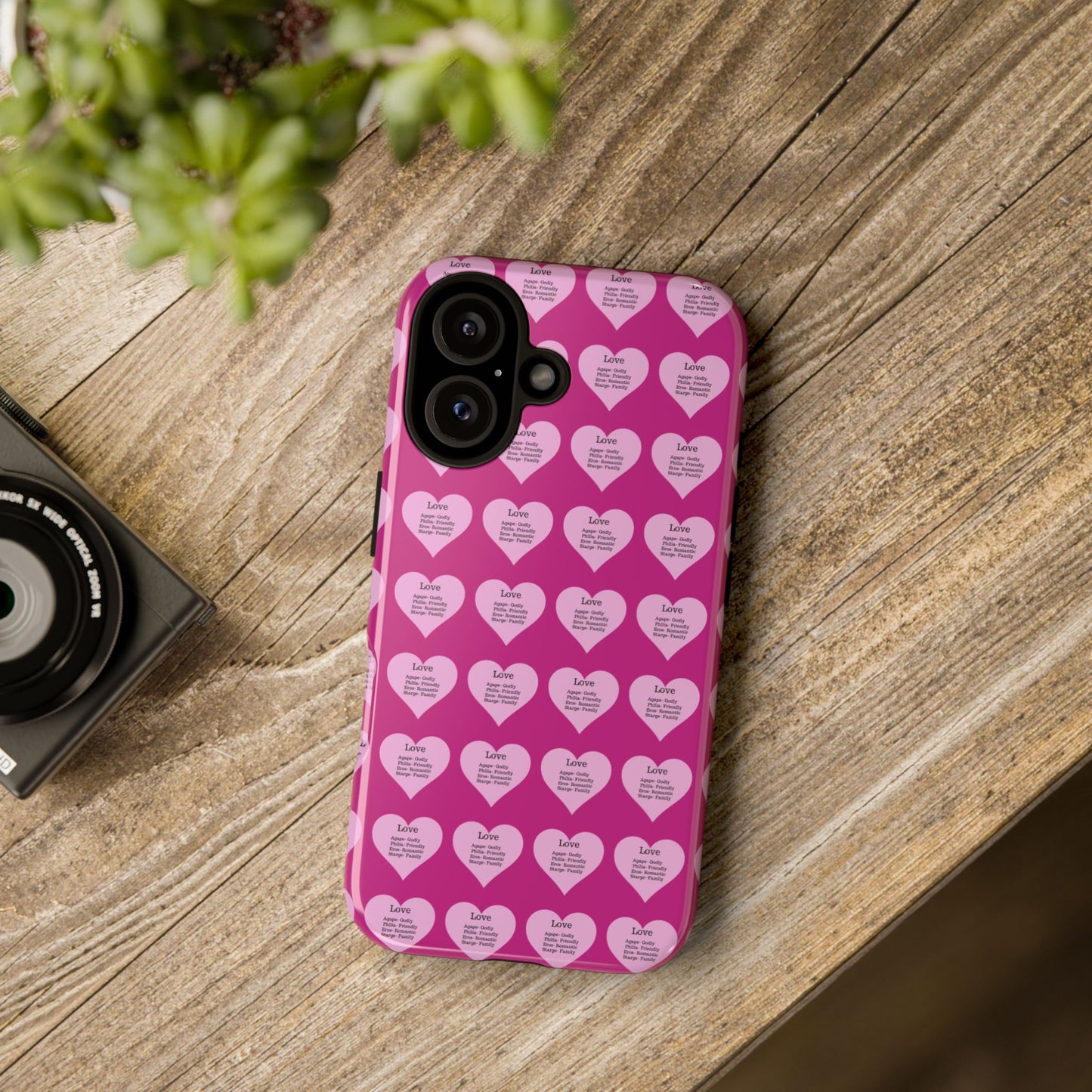 Hearts-A-Flutter Phone Case (iPhone, Google Pixel)(Pink)