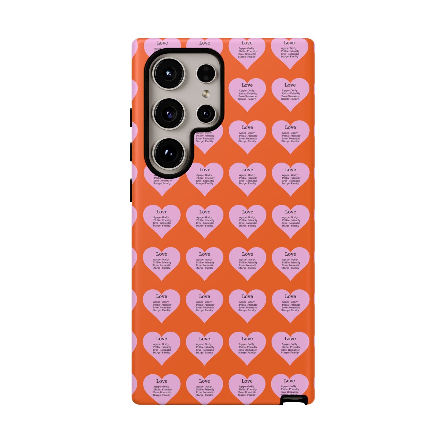 Hearts-A-Flutter Phone Case (Samsung)(Orange)